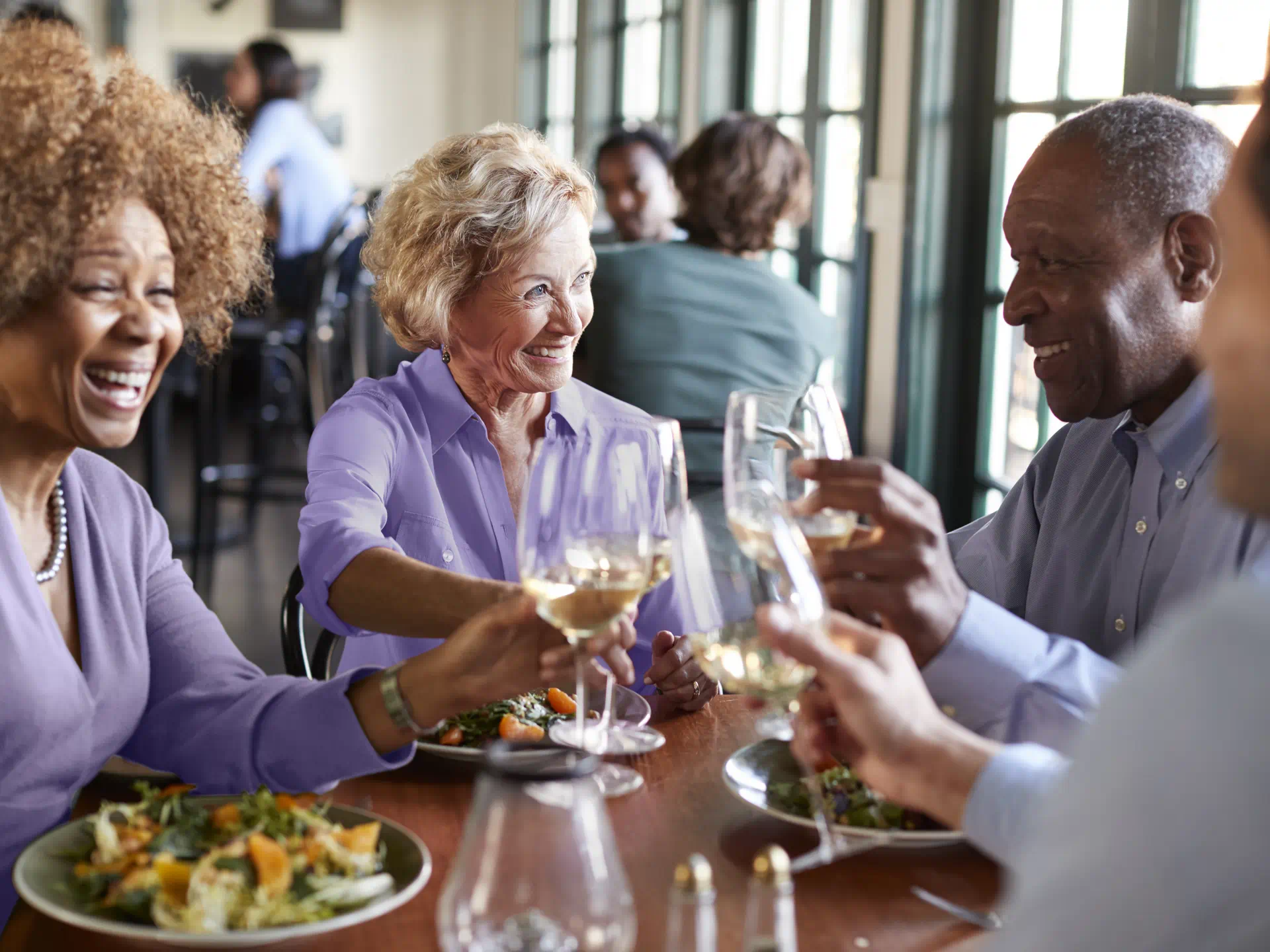 Dinner with friends hearing aids